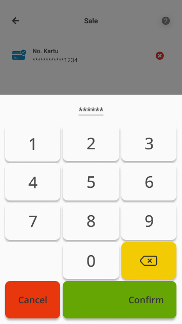 EDC Cashier Payment App screen 5